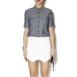 Anthropologie Annie Griffin White Skort - tennis shorts.